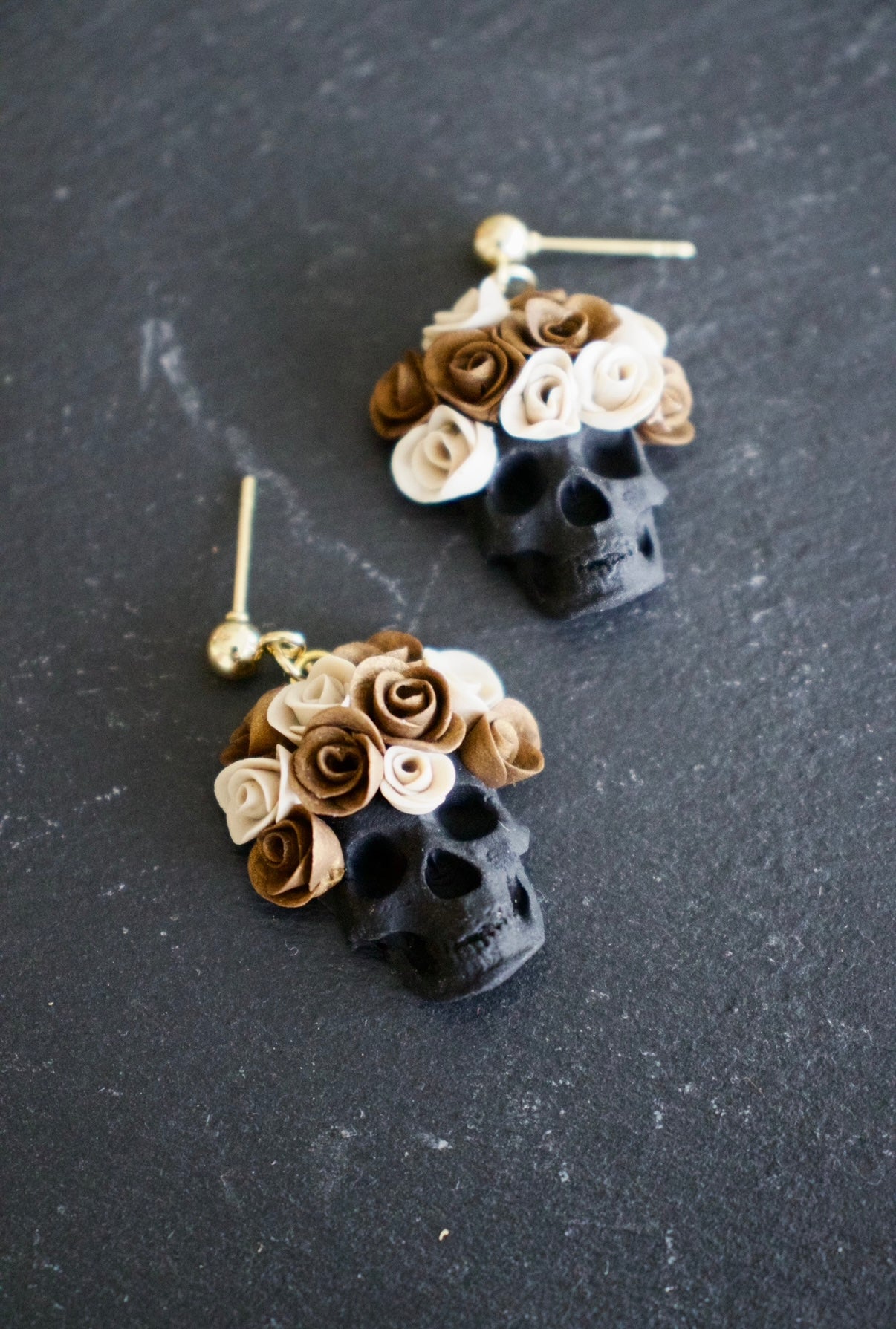 Skull floral black