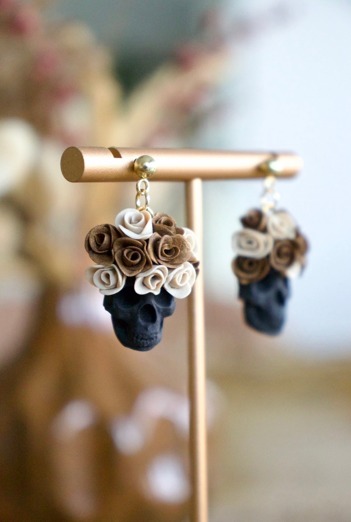 Skull floral black
