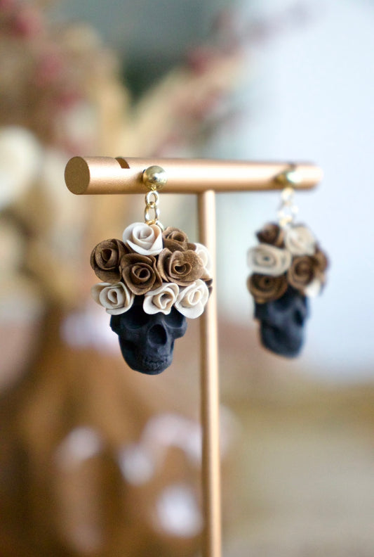 Skull floral black