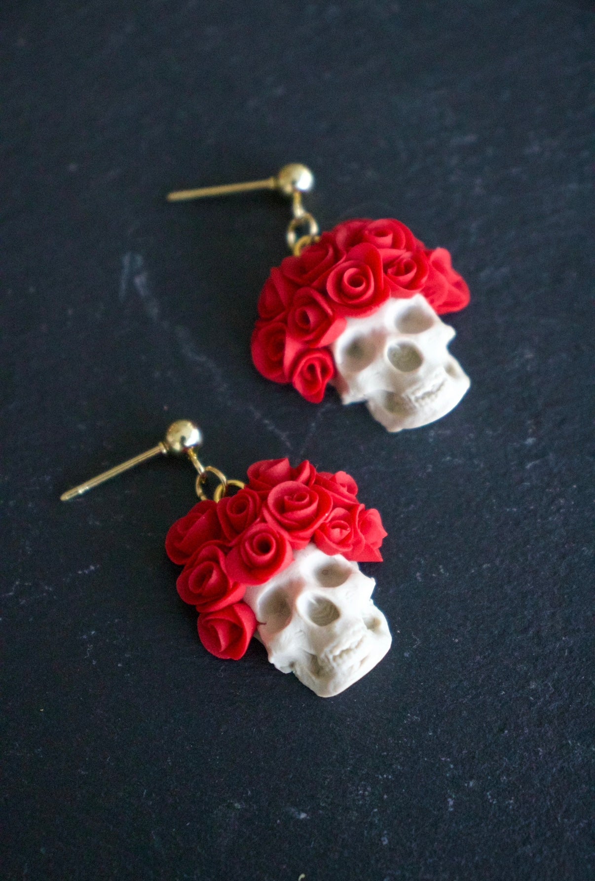 Skull floral white
